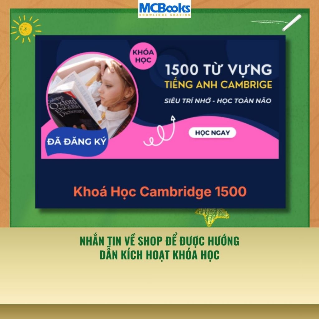 [E-voucher] Khóa học 1500 từ vựng tiếng Anh Cambrigde - Nhắn tin về shop nhận mã