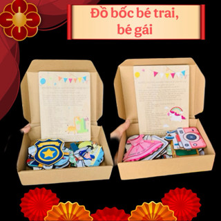 Bộ chi tiết bốc thôi nôi, đầy tháng cho bé trai , Bé gái_ Hàng an toàn cho bé