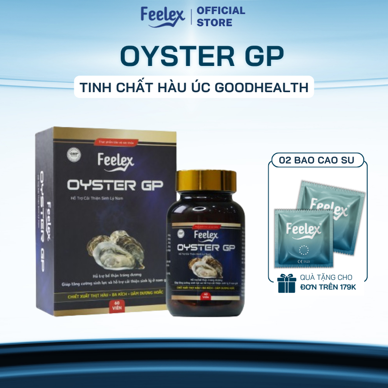 Viên uống Tinh chất hàu biển Feelex Oyster GP tăng cường sức khỏe hộp 60 viên