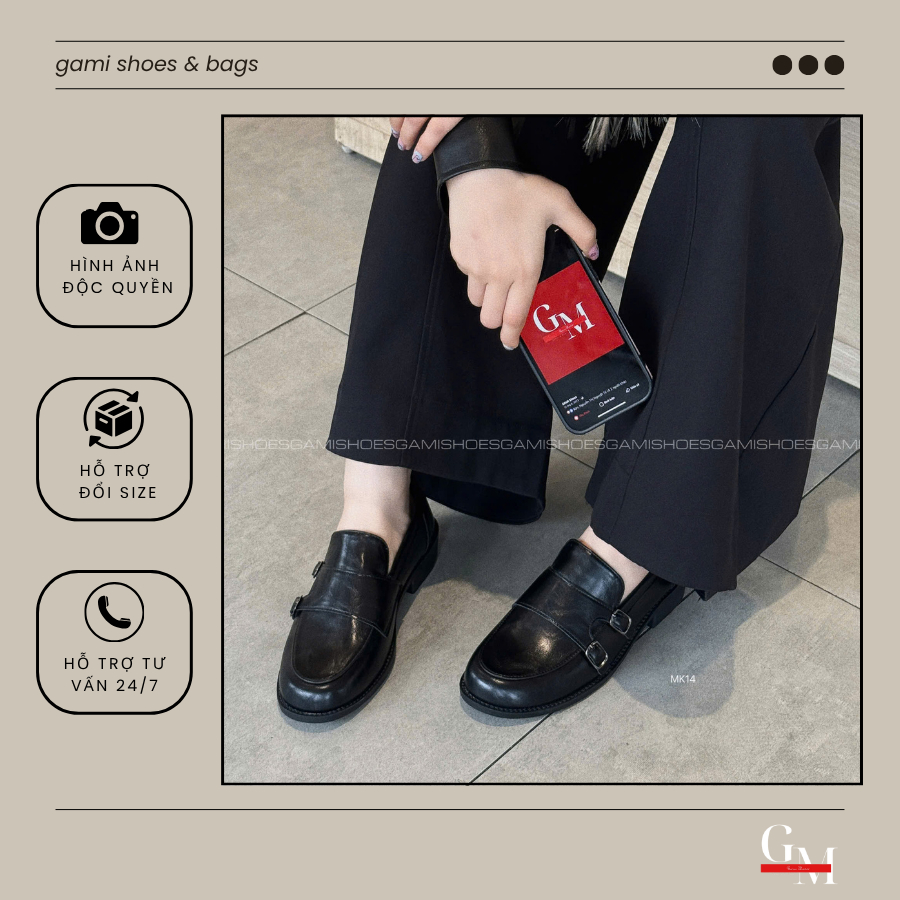 Giày Loafer nữ đế cao 3,5cm QCCC