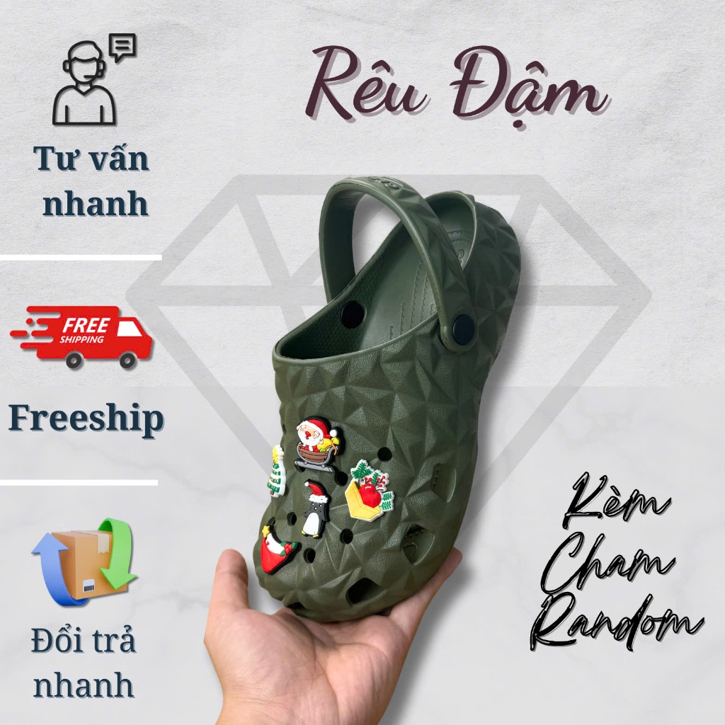 Dép Sục Siệu Nhẹ Kèm Cham Random Đủ Size 22-45