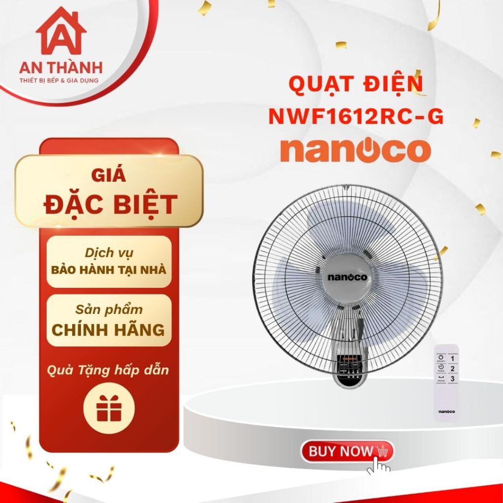 Quạt Cây Nanoco NWF1612RC-G / NWF1612RC-BL / NWF1612RC-BE / NWF1612RC-CB – Thiết Kế Hiện Đại
