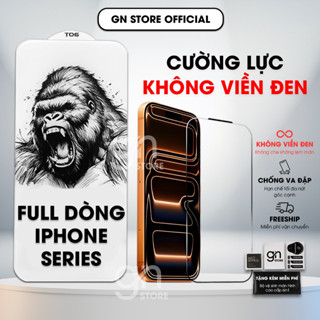 [𝐓𝟎𝟔] Kính cường lực cho iPhone 17 Promax 16/15/14/13/12/11 Pro/Plus/Mini/Xs/Xr không viền đen - GN STORE