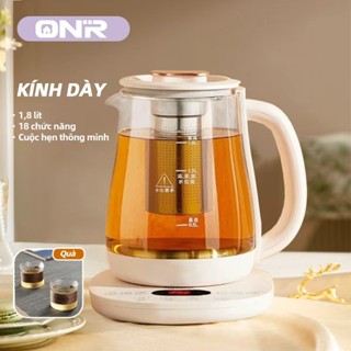 ONR-Ấm Đun Nước Giữ Nhiệt 1.8L, Ấm Pha Trà Giữ Nhiệt,Siêu Tôc 800W, Menu 18 Chức Năng