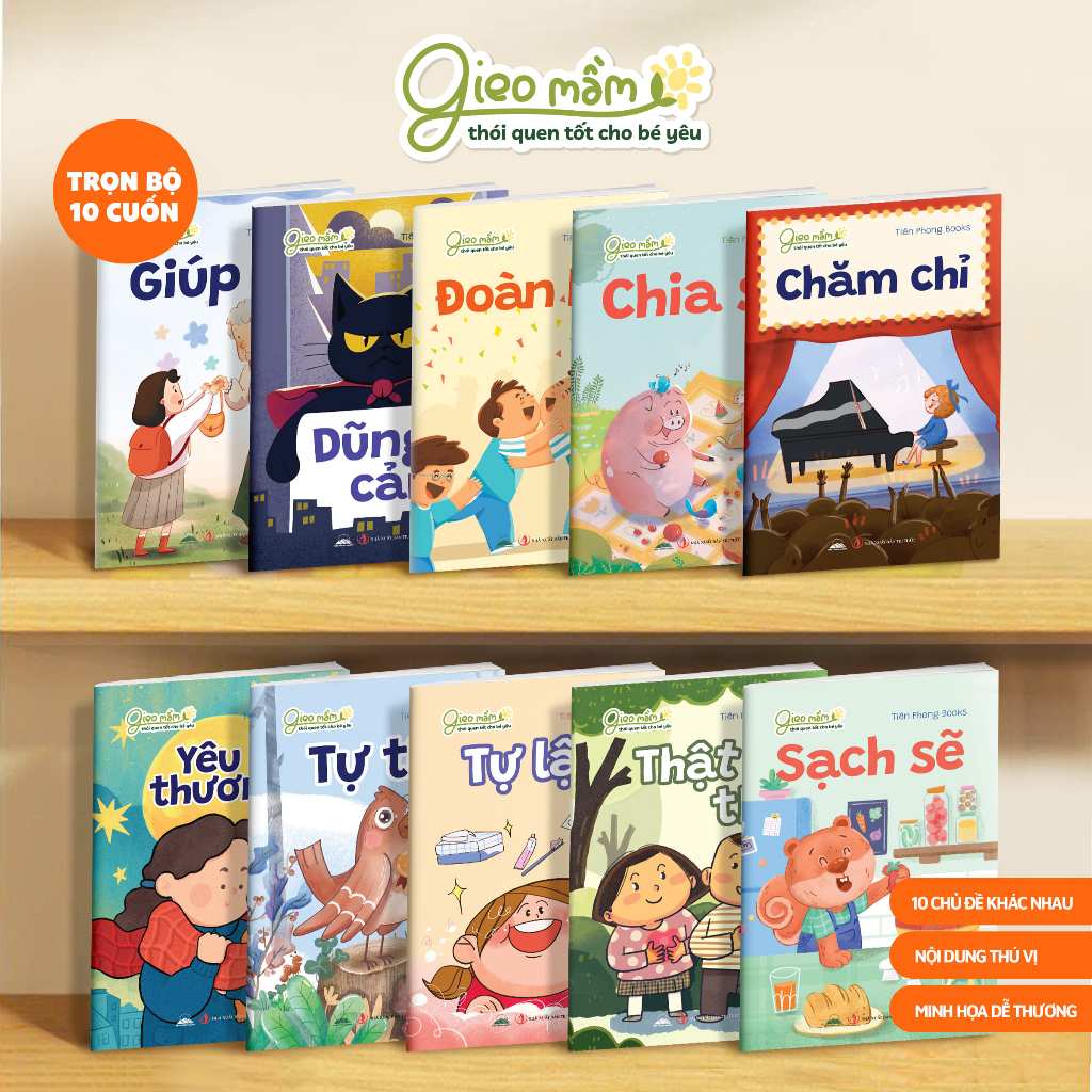 Sách - Combo 10 Cuốn Gieo Mầm Thói Quen Tốt Cho Bé Yêu