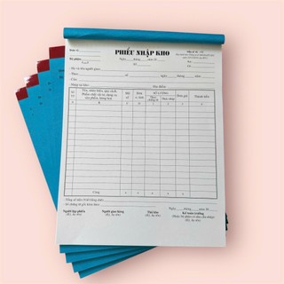 Combo 10 quyển - Phiếu Nhập Kho 1 liên - Khổ (20*25)