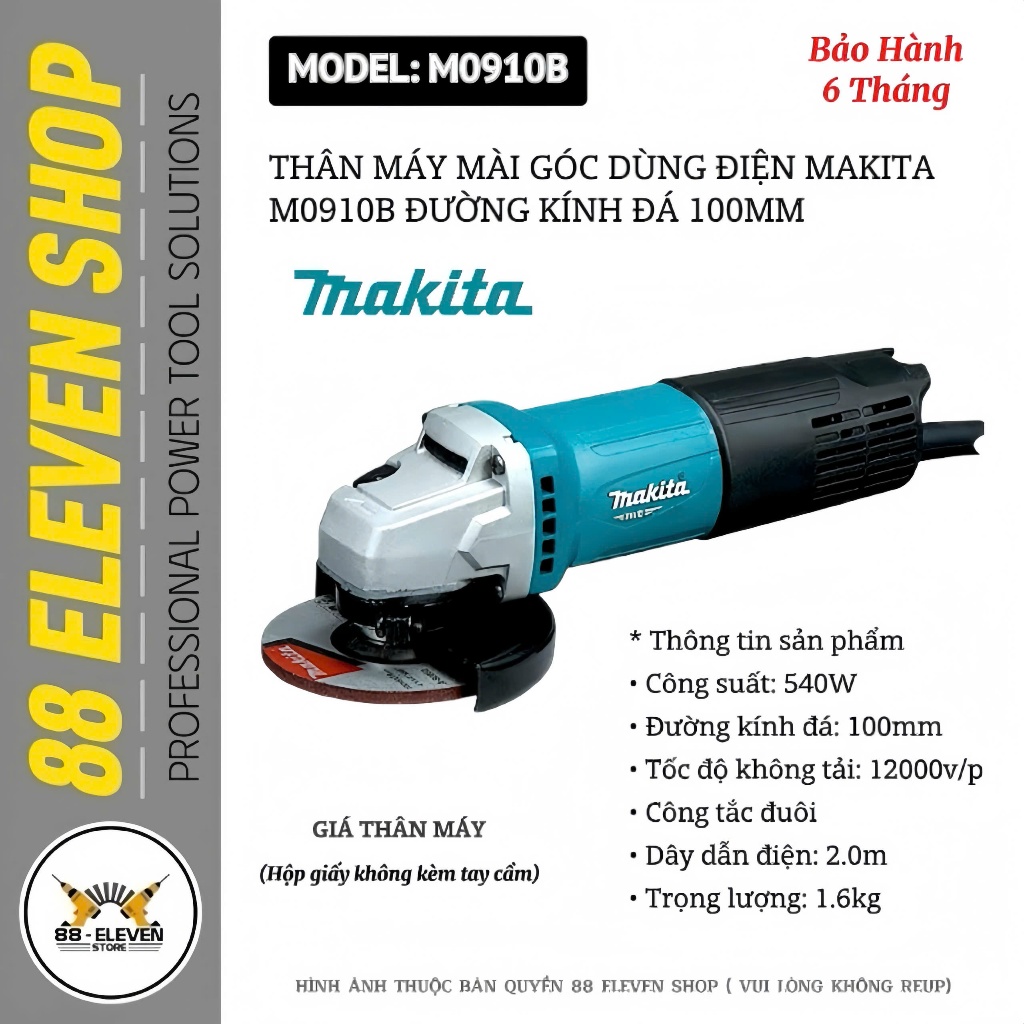 Máy Mài Góc Makita M0910B (Đường Kính Đá 100mm)