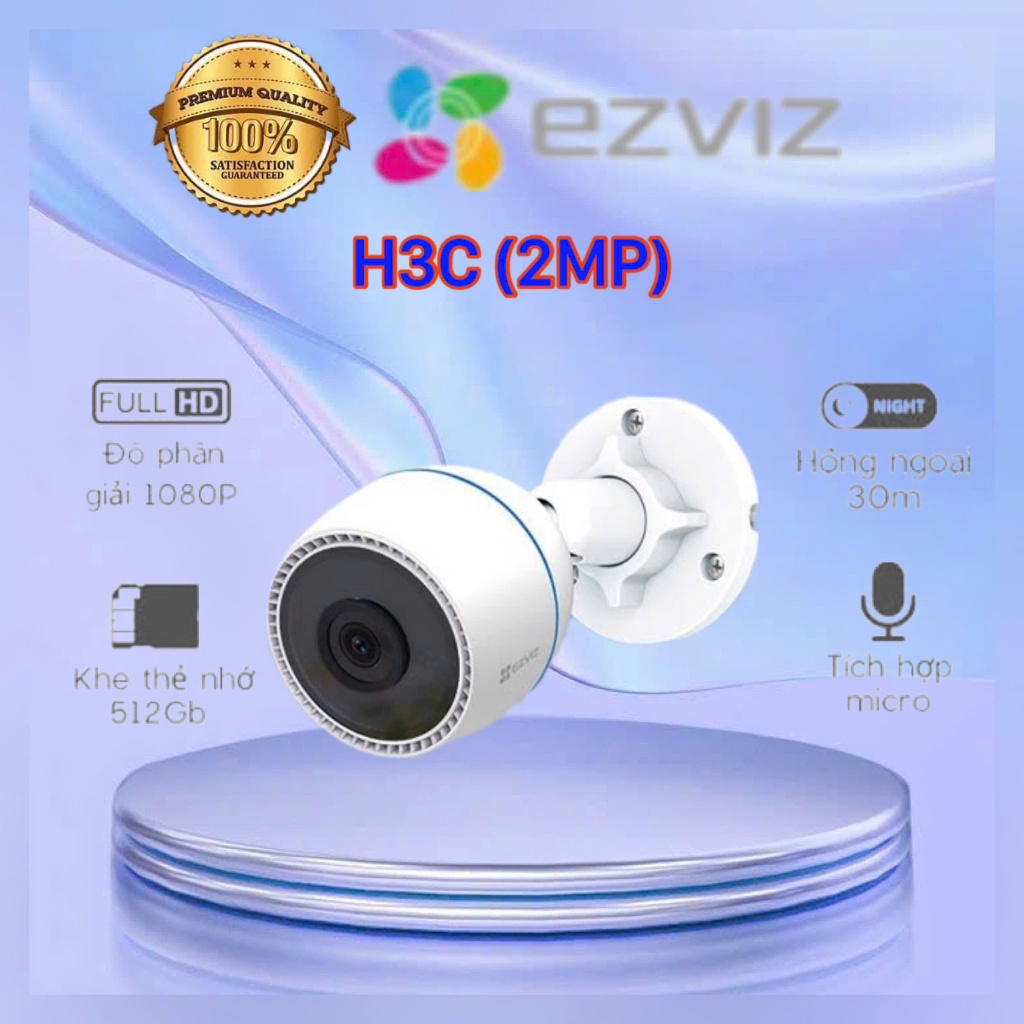 Camera WiFi ngoài trời EZVIZ H3C 2MP KHÔNG MÀU
