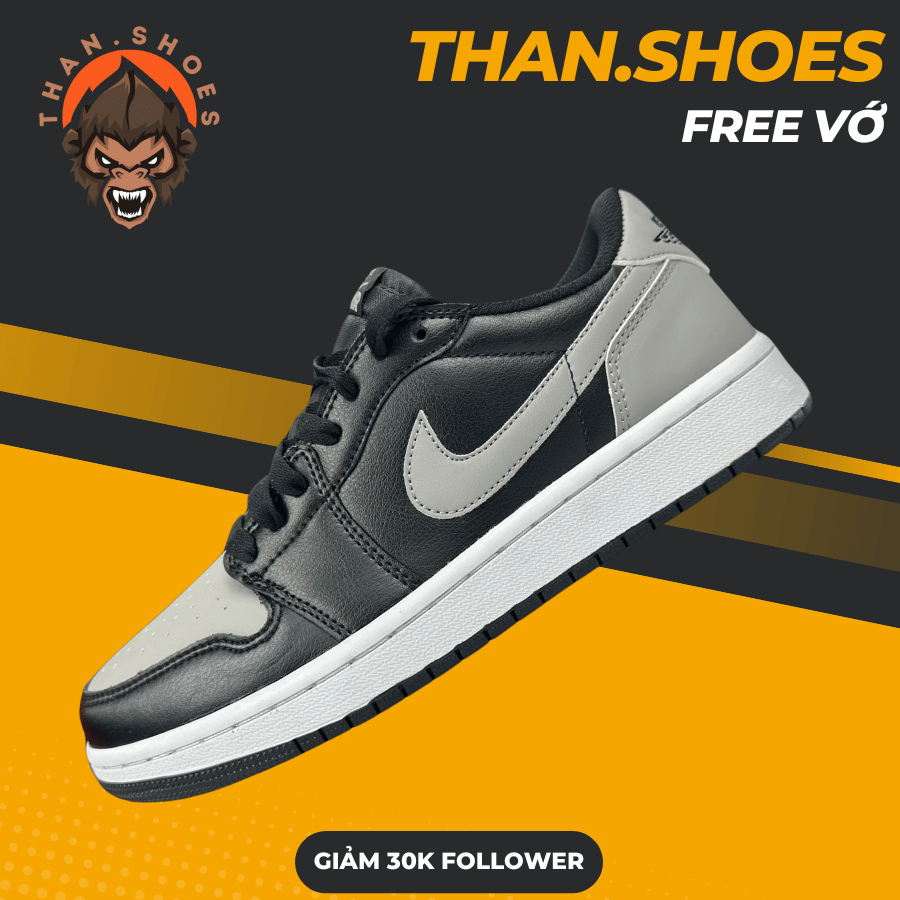 Giày Sneaker JD1 Retro Low Golf Shadow, JD1 Thấp Đen Xám - Than.Shoes