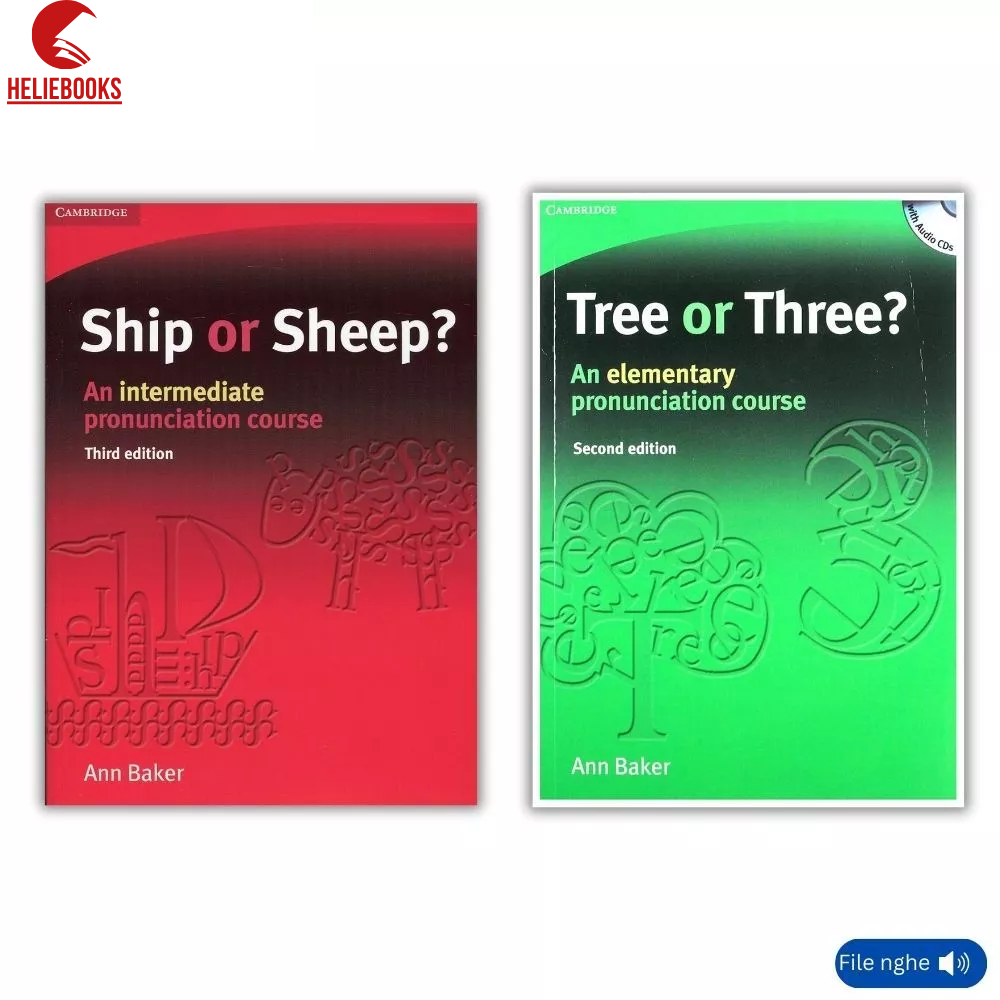 Sách - Ship or Sheep, Tree or Three - Bộ 2 cuốn, Bản in lazer đẹp nét, có tặng kèm audio