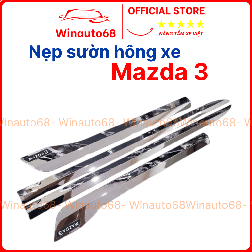 ỐP NẸP SƯỜN XE MAZDA 3 2020 - 2022, 2023, ỐP SƯỜN MAZDA 3 2020- 2023, 2024