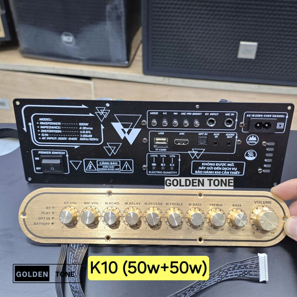 Mạch loa xách tay K10 (2 kênh 50w + 50w)