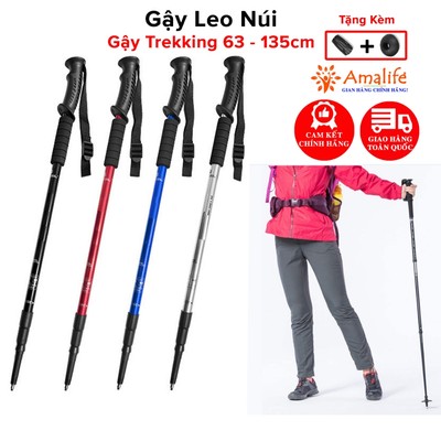 Gậy Leo Núi Điều Chỉnh 63-135cm, Gậy Trekking Hiking Gậy Chạy Trail Gấp Gọn Dùng Du Lịch, Phượt, Dã Ngoại Amalife