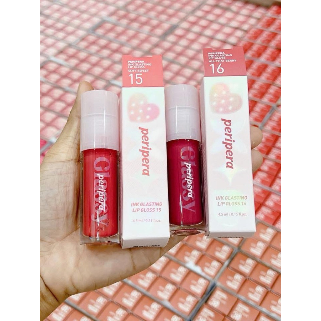 [AUTH 100%] SON THUẦN CHAY GLOSS PERIPERA INK GLASTING LIP GLOSS 🎀SOFT BERRY🎀