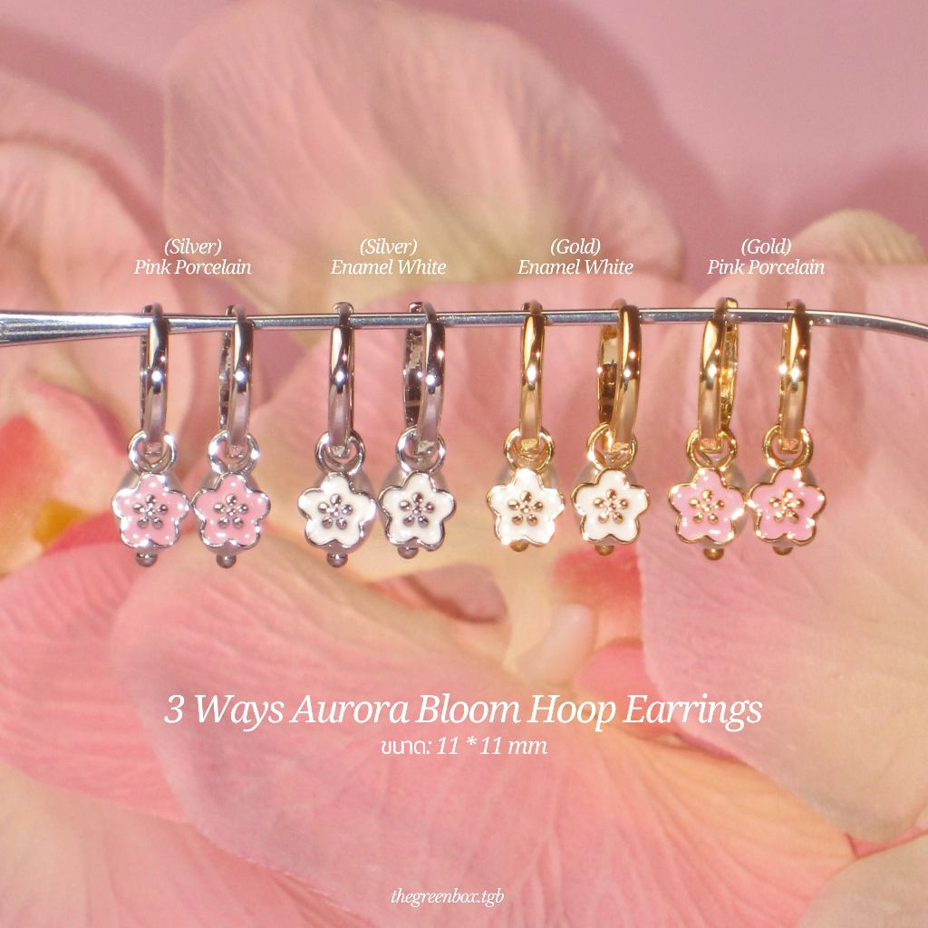 The Green Box Bông Tai Hoa Aurora Bloom Hoop 3 Cách Đeo Siêu Dễ Thương