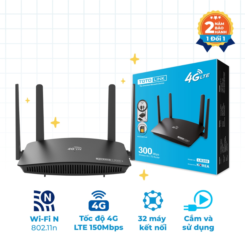 [Hỏa Tốc] LR350 - Bộ định tuyến không dây 4G LTE