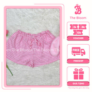  Quần Short Karo Nữ Ống Rộng Phối Nơ Chất Kate Mịn Mát Quần Đùi Mặc Nhà Cạp Trễ Mùa Hè - THE BLOOM Q019 