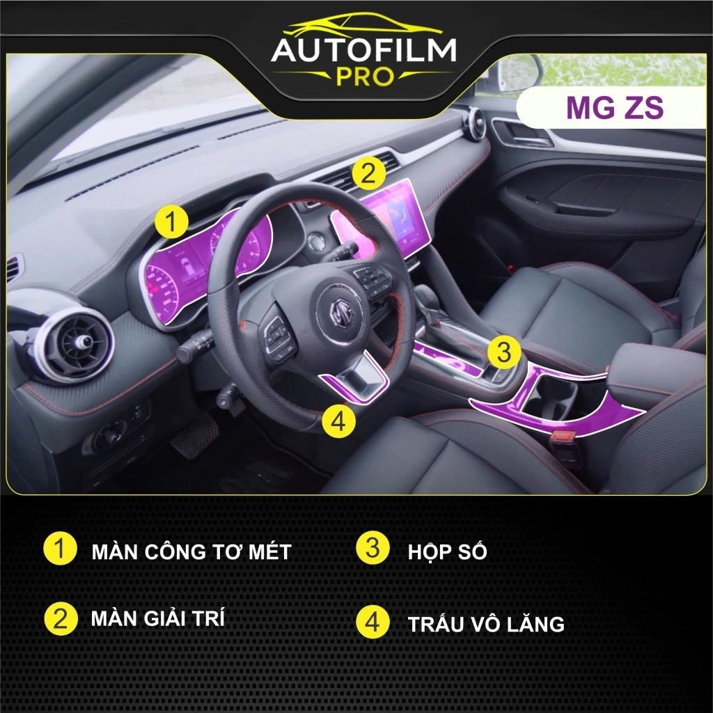 MG ZS - Film PPF Việt Tín Auto cao cấp chống xước và che mờ vết xước cũ, bảo vệ nội thất ô tô
