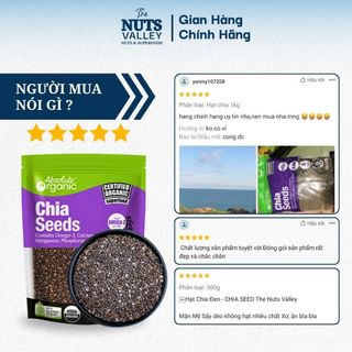 Hạt Chia Đen Absolute – Nguyên Chất, Giàu Dinh Dưỡng, Healthy, Chia Seed, The Nuts Valley 