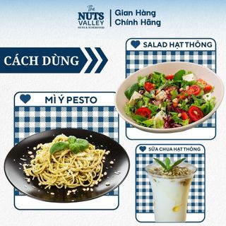 Hạt Thông Nhân Tươi Nhập Khẩu Mỹ – Ăn Vặt, Salad, Sốt Pesto, Pine Nuts, The Nuts Valley 
