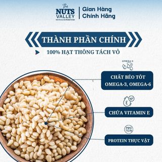 Hạt Thông Nhân Tươi Nhập Khẩu Mỹ – Ăn Vặt, Salad, Sốt Pesto, Pine Nuts, The Nuts Valley 