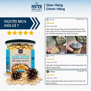Hạt Thông Nhân Tươi Nhập Khẩu Mỹ – Ăn Vặt, Salad, Sốt Pesto, Pine Nuts, The Nuts Valley 