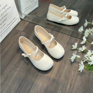 Giày Búp Bê Nữ Gắn Nơ Quai Xinh Da Mềm Đi Êm Chân P01 3 MÀU ĐEN, KEM,NÂU  (Phom Chuẩn)