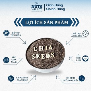 Hạt Chia Đen – Nguyên Chất, Giàu Omega 3, Eat Clean, Chia Seed, The Nuts Valley 