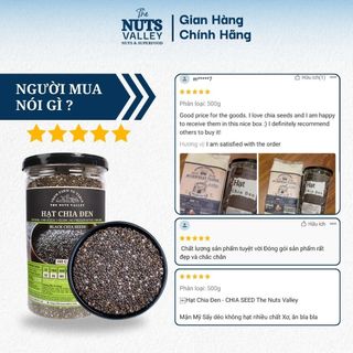 Hạt Chia Đen – Nguyên Chất, Giàu Omega 3, Eat Clean, Chia Seed, The Nuts Valley 