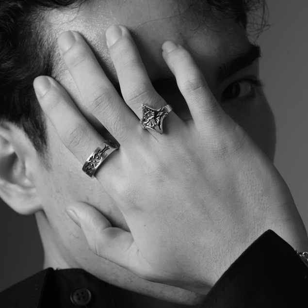 Nhẫn Aegis Chrysaber Helios Silver