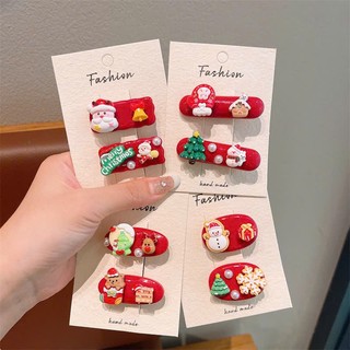 (Giáng sinh) Set 5 Kẹp, Chun Buộc Tóc Noel Giáng Sinh Hình Thú Siêu Xinh 😍❤😍