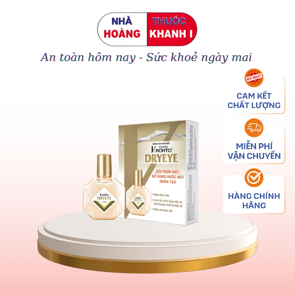 Nước nhỏ mắt cấp ẩm & bổ sung nước mắt nhân tạo V.Rohto DryEye 13ml