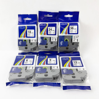 Nhãn in tương thích Brother Tze  6/9/12/18/24/36mm (Dài 8m)