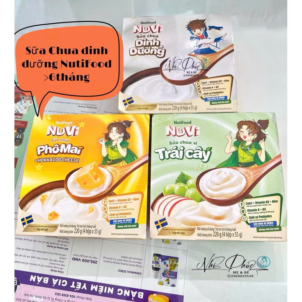 Sữa Chua Dinh Dưỡng Nuvi Nutifood Đủ Vị Cho Bé