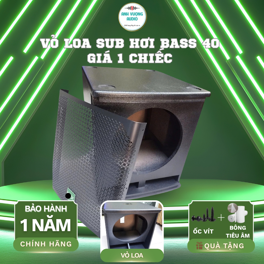 Vỏ Loa Súp Hơi Bass 40 mặt nghiêng cao cấp Phù Hợp Cho Gia Đình - PHỤ KIỆN ÂM THANH AUDIO