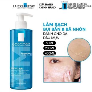  Sữa Rửa Mặt La Roche Posay Cho Da Dầu Mụn Nhạy Cảm Effaclar Gel 400ml  New  