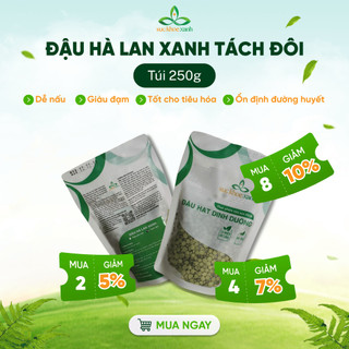  Đậu Hà Lan Xanh Tách Đôi Canada 250g Sức Khỏe Xanh - Hạt sạch thuần tự nhiên- Món chay ăn kiêng 