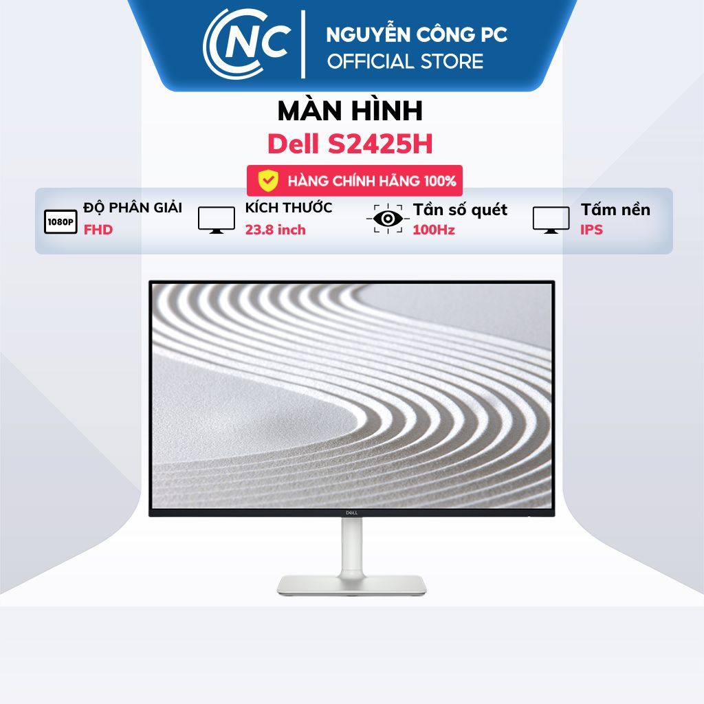 Màn Hình Dell S2425H 23.8 inch FHD IPS 100HZ LOA - Bảo hành 36 tháng
