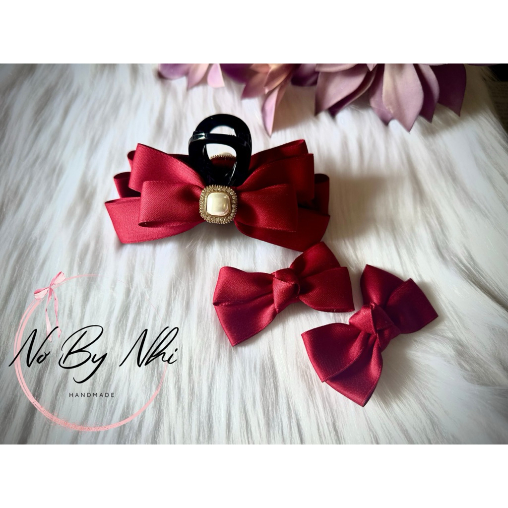 Kẹp Nơ đỏ 13cm