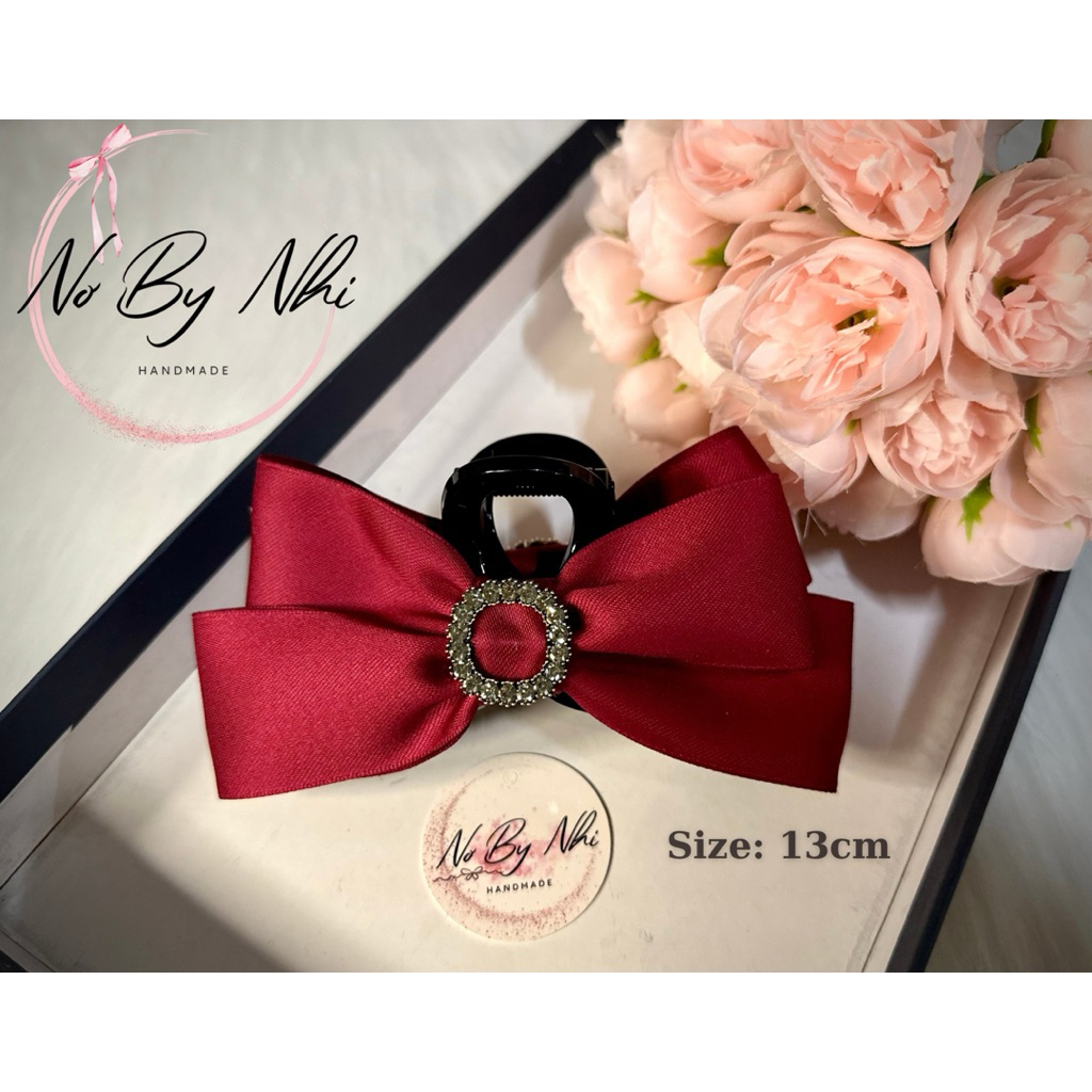 Kẹp nơ đỏ 13cm