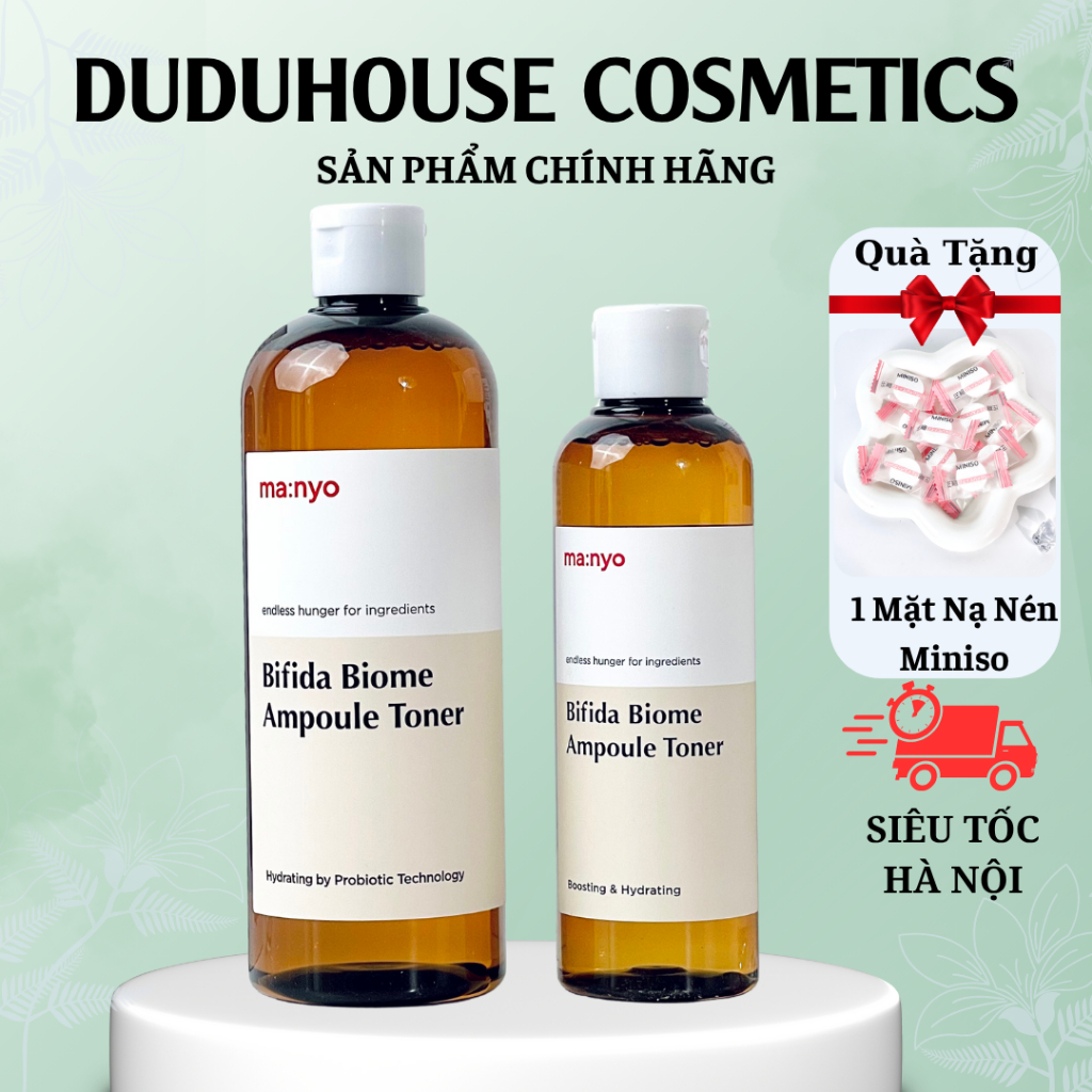 Nước hoa hồng Ma:nyo Bifida Biome Ampoule Toner Manyo 400ml Duduhouse