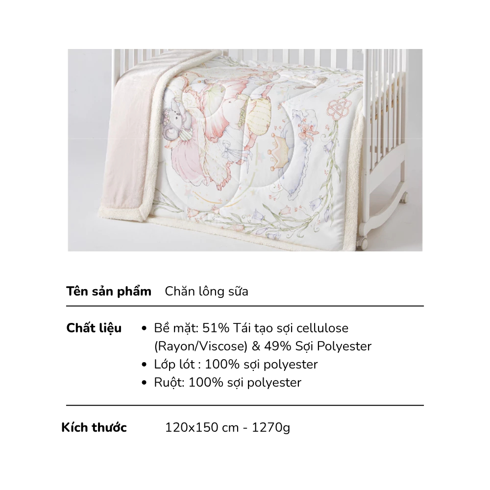 CHĂN LÔNG SỮA DÀY BUBBLE TREE