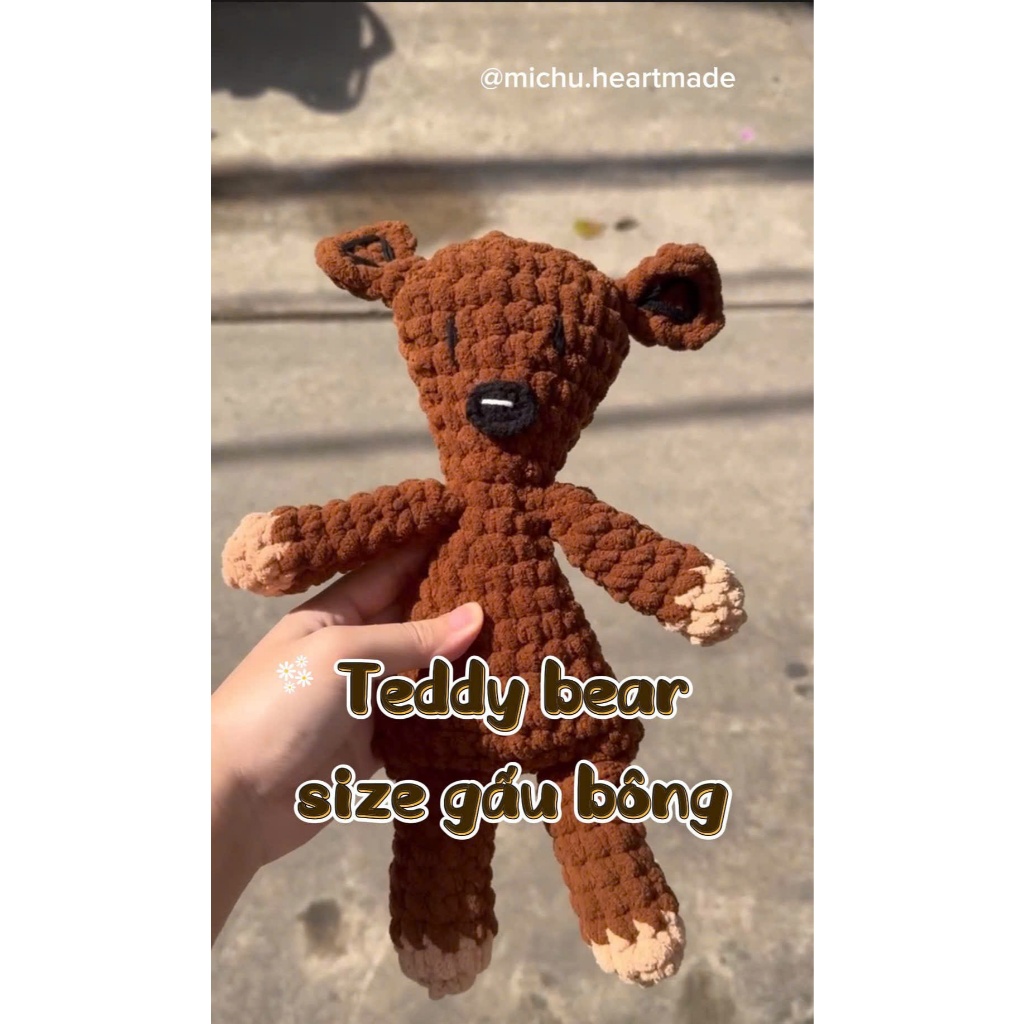 Gấu Teddy Bear Mr Bean - gấu bông teddy bear len nhung mềm