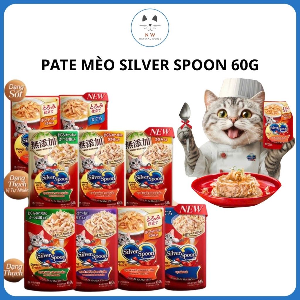 Pate cho mèo Silver Spoon, Pate Sliver Spoon dinh dưỡng cho mèo mọi lứa tuổi