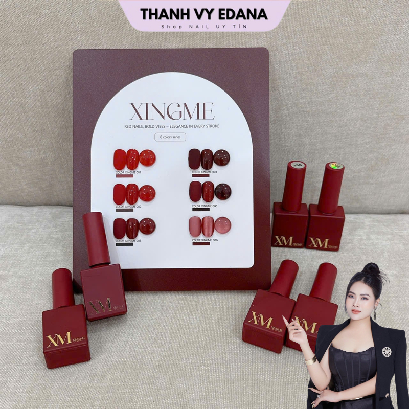 Set Sơn Gel Đỏ XINGME 6 Màu – Đỏ Thạch Rượu, Đỏ Ớt, Đỏ Tươi [THANH VY EDANA]