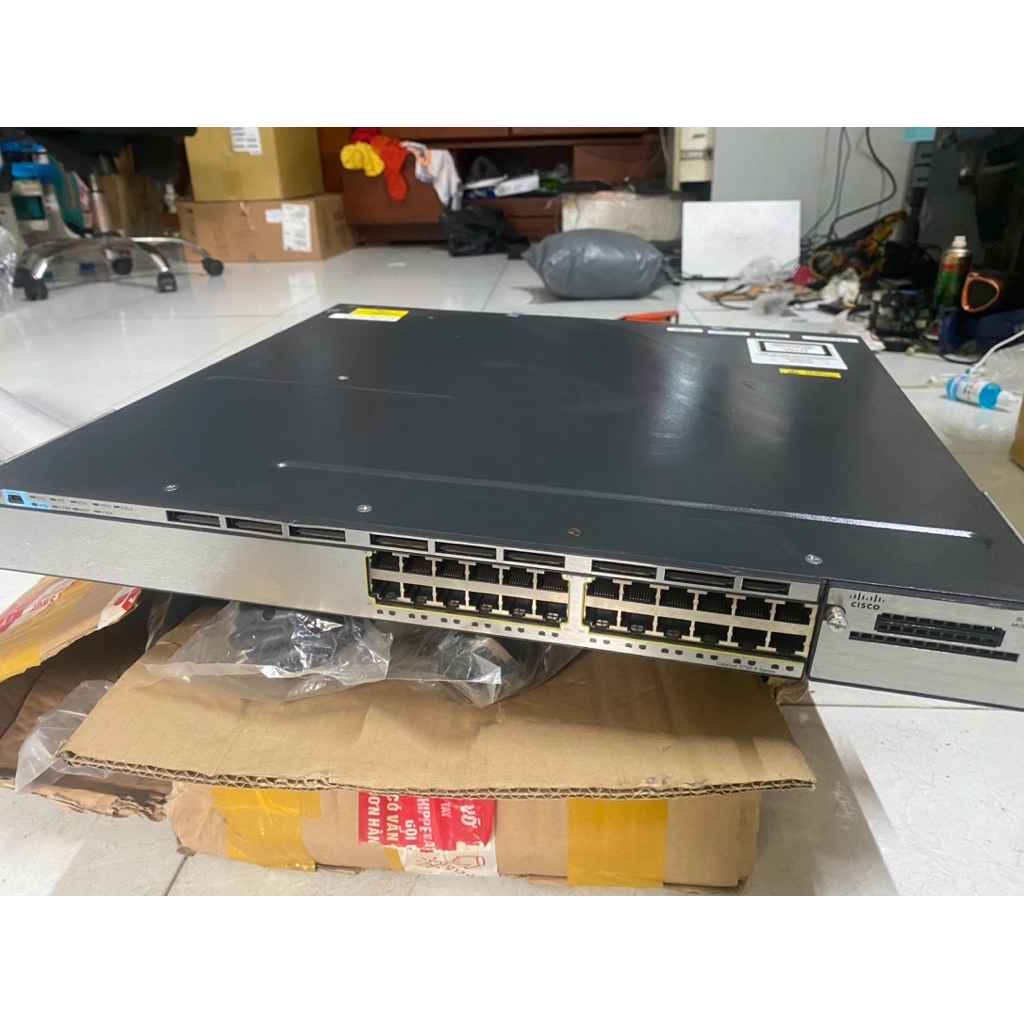 Switch Cisco 3750x 24p 1gb full ok