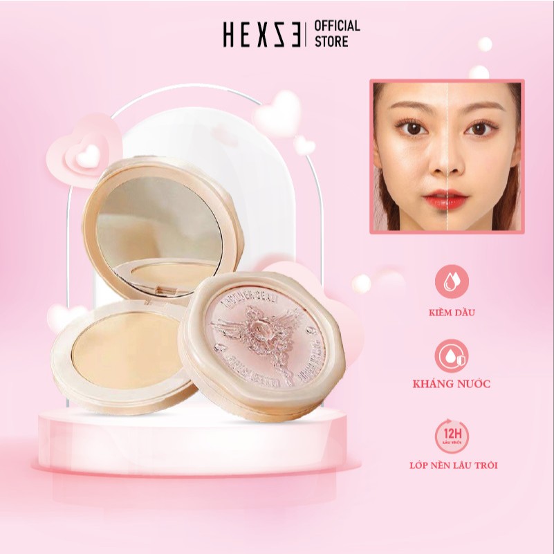 Phấn phủ dạng nén HEXZE 5g, kiềm dầu giữ lớp nền lâu trôi