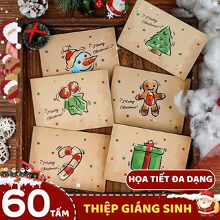  Thiệp Chúc Mừng Noel - Bộ 12 thiệp giáng sinh đáng yêu tự viết tay món quà nhỏ xinh cho dịp đặc biệt 