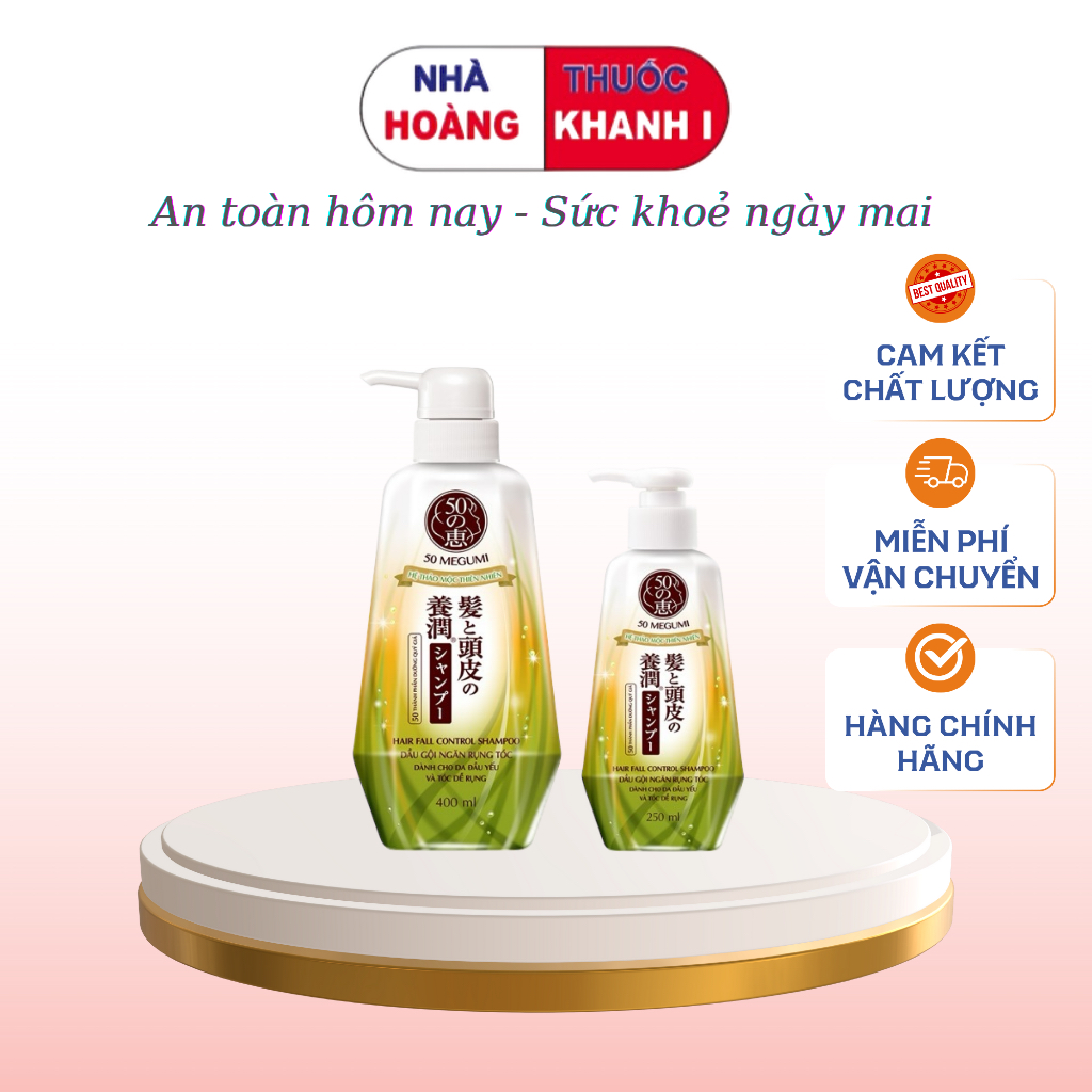 Dầu gội ngăn rụng tóc 50 Megumi Hair Fall Control Shampoo 250ml