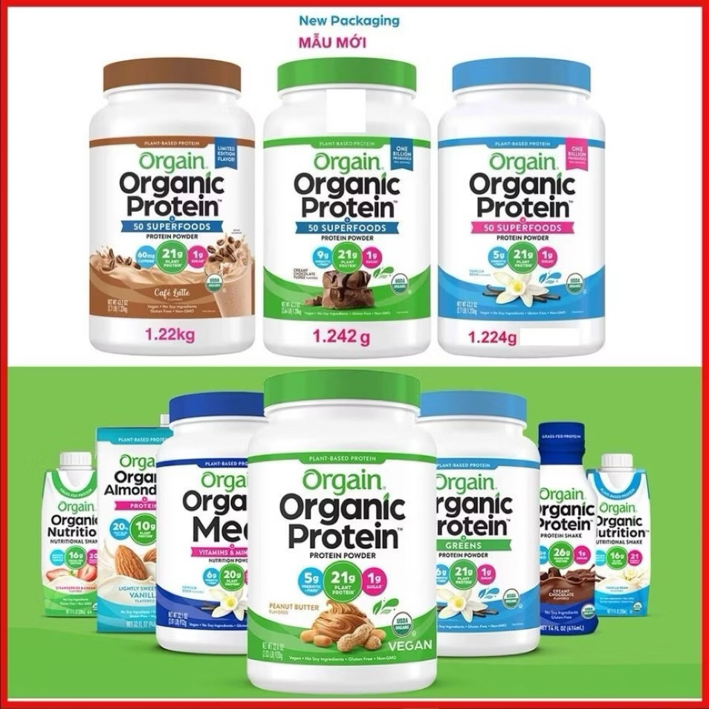 Bột đạm thực vật hữu cơ Orgain Organic Protein- Vegan Protein Powder